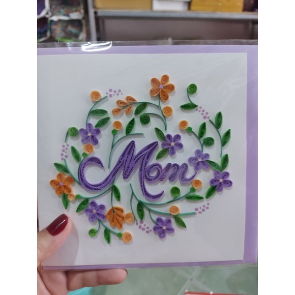 Thiệp quilling, thiệp handmade mom