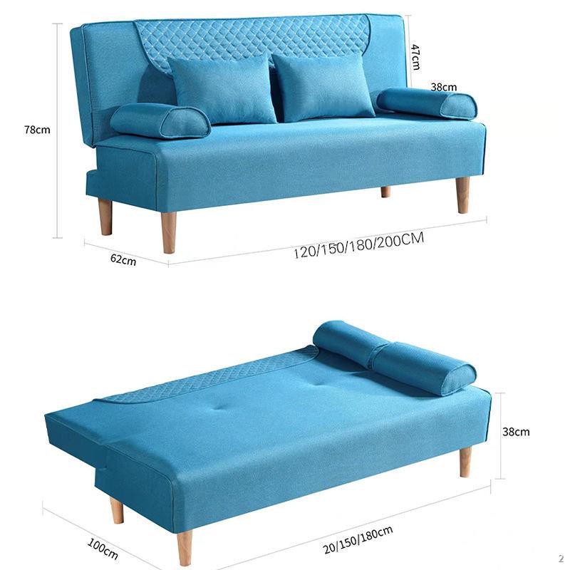 ✘Giường sofa gấp đơn đa năng phòng khách ba chỗ căn hộ nhỏ cho thuê vải phong cách Châu Âu Lazy