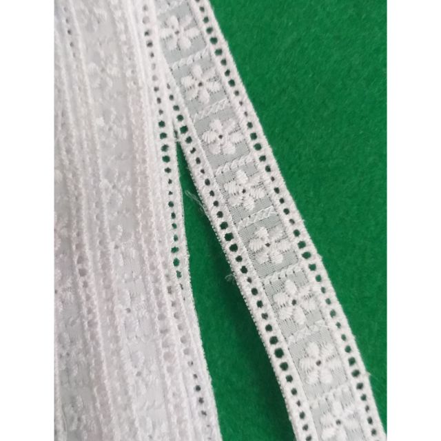 Ren trang trí màu trắng dày  size 2cm (1m8 /10k)