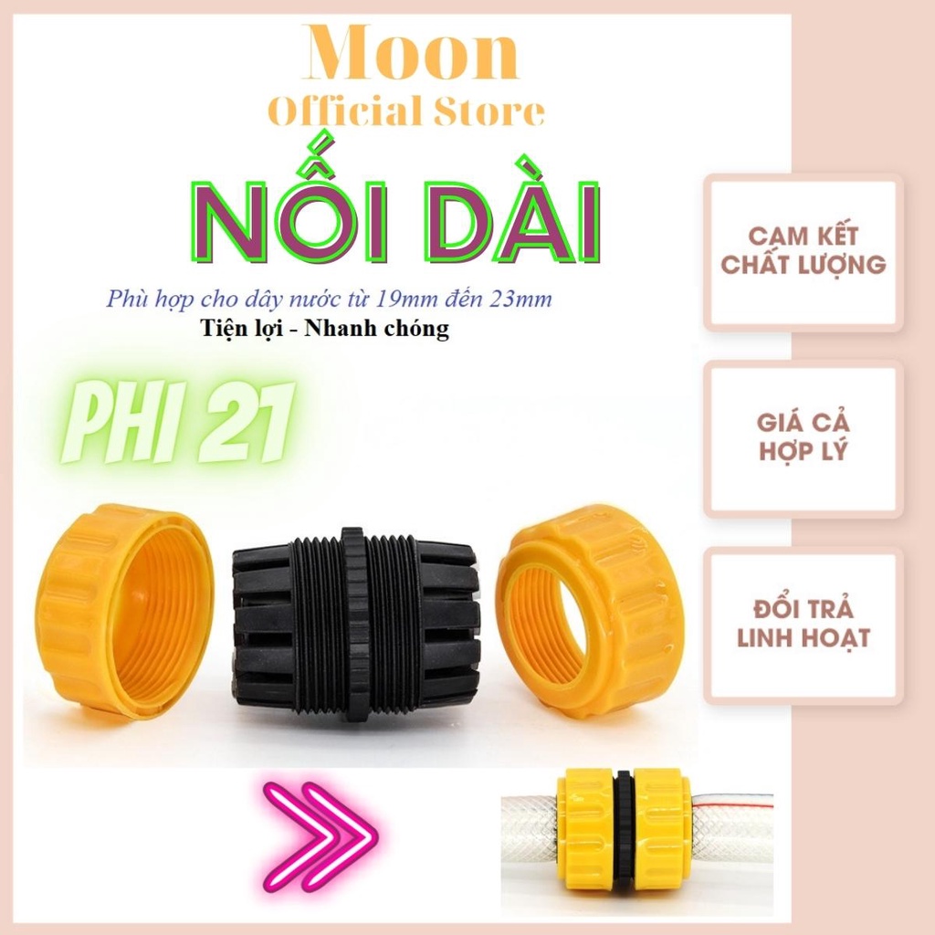 Nối nhanh 2 đầu dây ống nước phi 21 nhanh chóng, từ 19 đến 25mm Lionking Tonydx bằng nhựa bảo hành 6 tháng