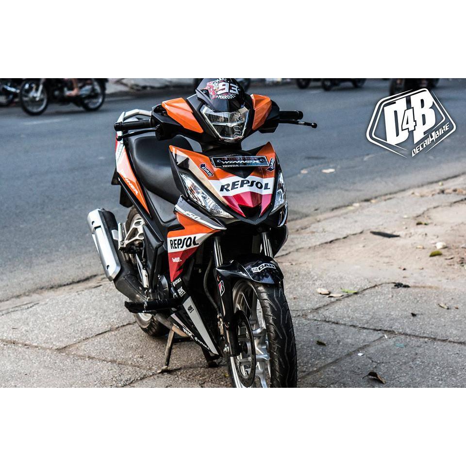 [D4B-Tem chuẩn xịn] Tem trùm xe WINNER 150 REPSOL V2.0