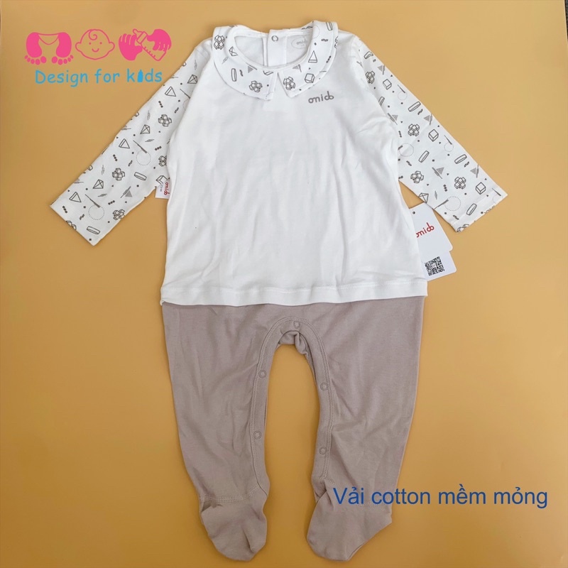 (Link 5) Sleepsuit bộ body dài tay có cổ hàng xuất dư hãng OMIDO cho bé trai và bé gái (Chọn mẫu)