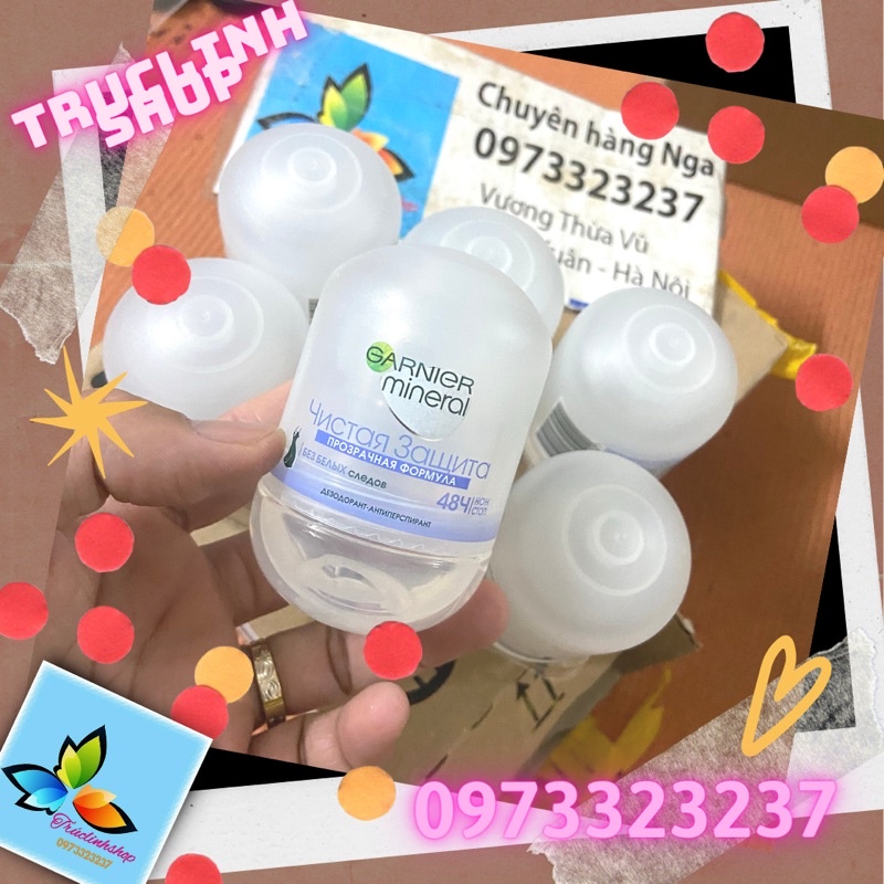 Lăn nách khử mùi Garnier bảo vệ 48h mùi thơm tunh khiết 50ml Nga