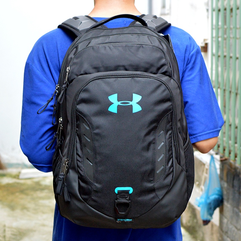 Balo Under Armour Storm Màu đen logo xanh ngọc