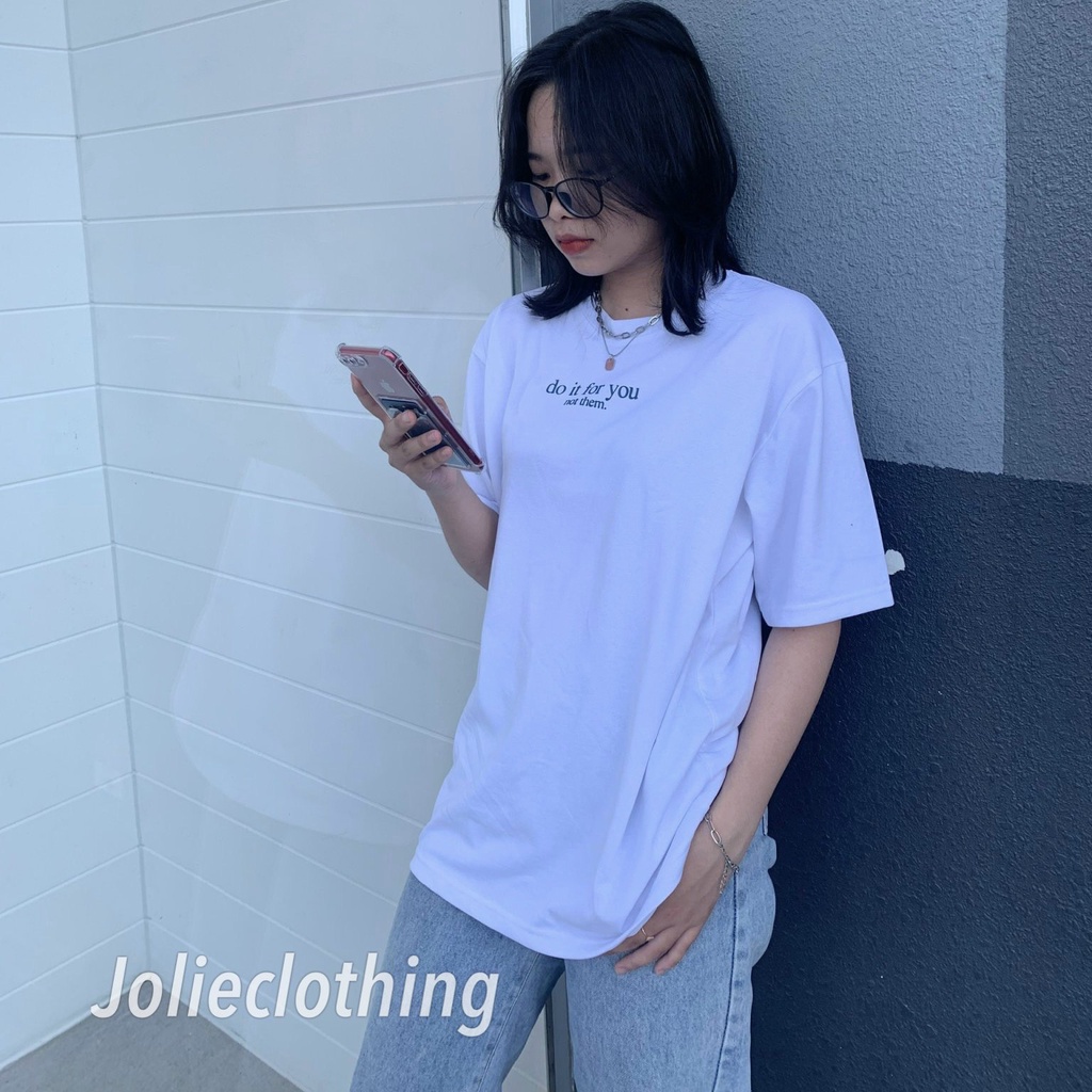 Áo thun nam nữ tay ngắn, dáng unisex chất liệu cotton form rộng nhiều màu in chữ be trắng xanh bơ