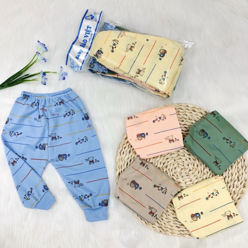 Quần Dài Chục Chất Cotton Kẻ Cho Bé Đủ Size