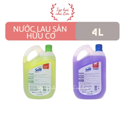 Nước lau sàn SUZY 4L hương nhài nhật- thành phần HỮU CƠ, chất lượng NHẬT BẢN