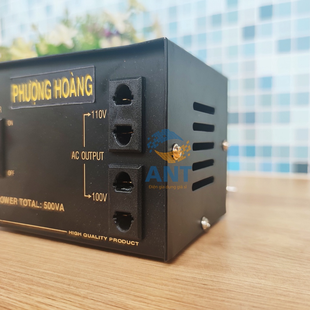 Biến áp 500W đổi nguồn 220V ra 100V 110V 5A Phượng Hoàng