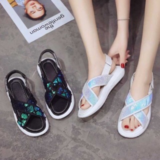 🐠Sandal quai chéo đính kim sa 🐠Hàng order