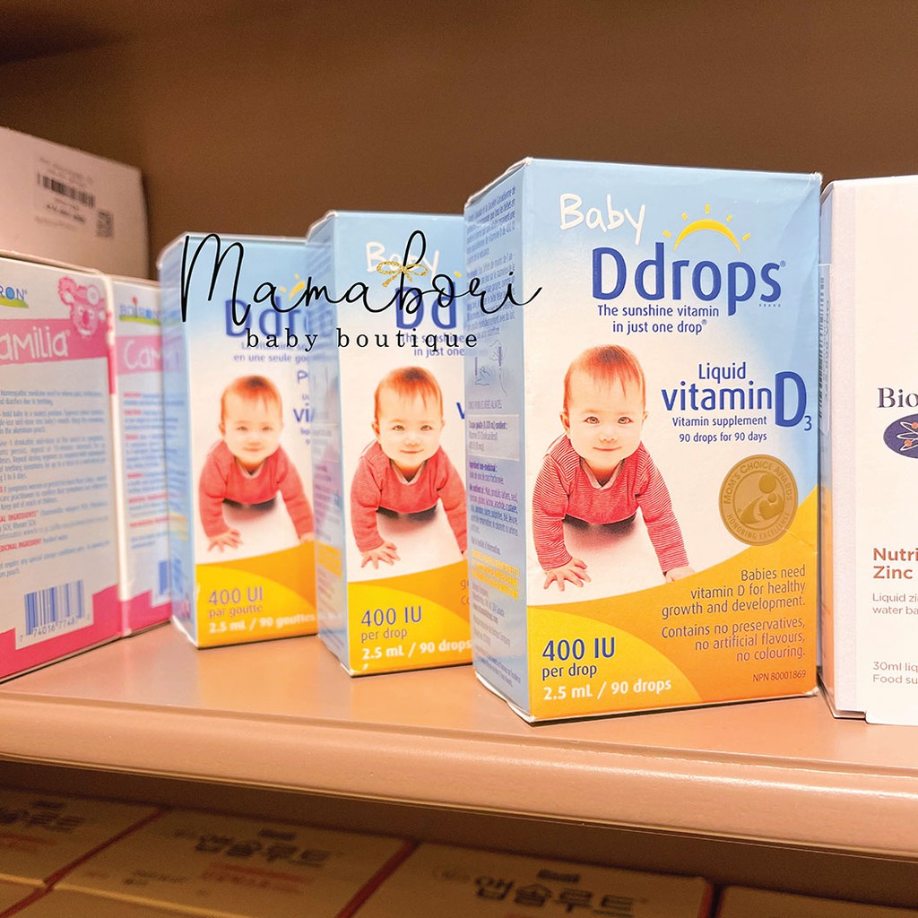Vitamin D3 Baby DDrops 400IU Mỹ thúc đẩy hấp thụ canxi cho trẻ sơ sinh và trẻ nhỏ