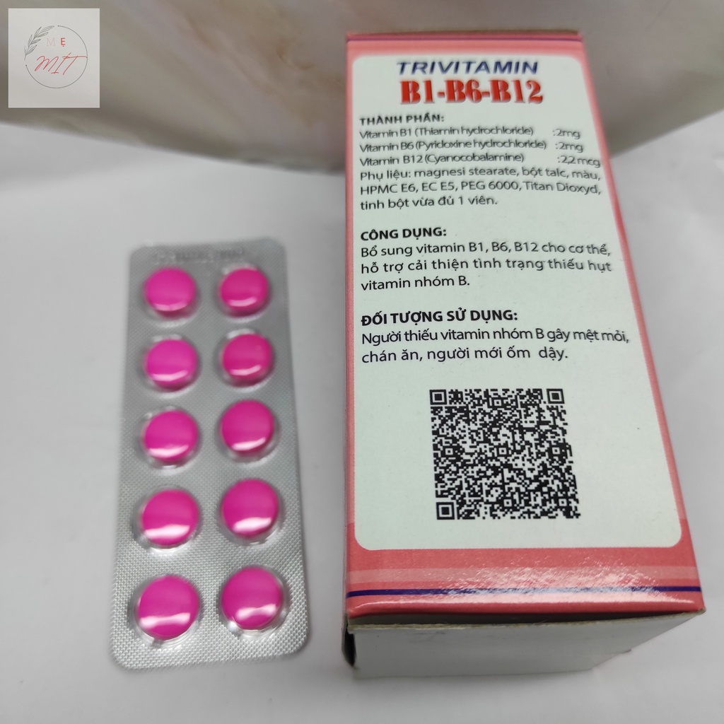 Trivitamin 3B - Bổ Sung Vitamin B1 - B6 - B12 Cho Cơ Thể