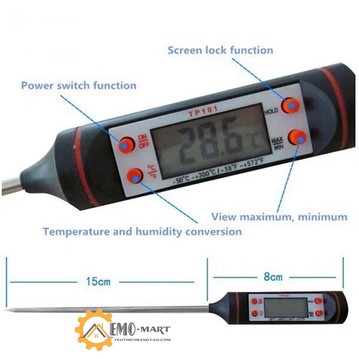 Que đo nhiệt độ TP101 💥 BH 1 Đổi 1- 30 Ngày 💥 Màn hình điện tử - Kết quả chính xác