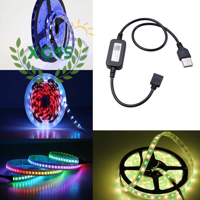 Bộ Điều Khiển Đèn Led Dc 5v Rgb Kết Nối Bluetooth Usb