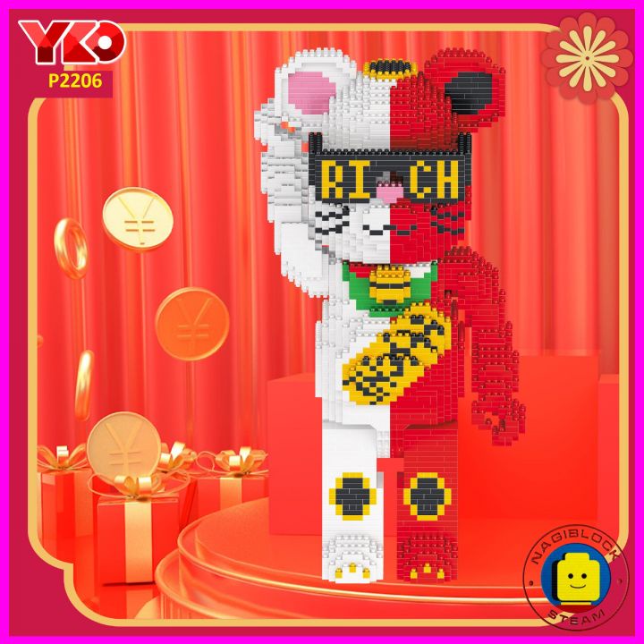 Mô hình lắp ráp BEARBRICK RICH nanoblock YKO P2206