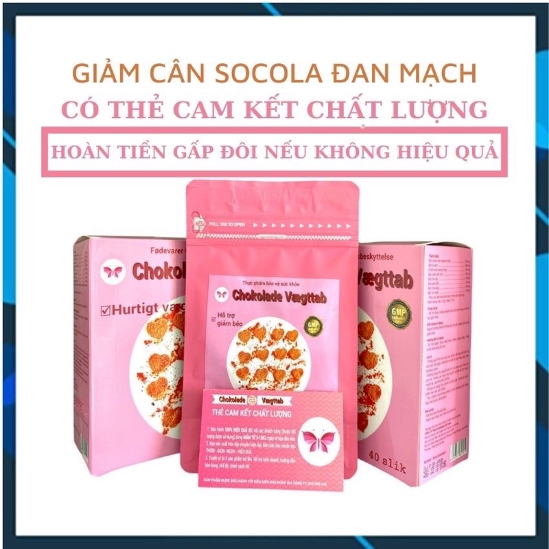 (40 viên) Kẹo Socola Đan Mạch cam kết chuẩn giảm 4-7kg