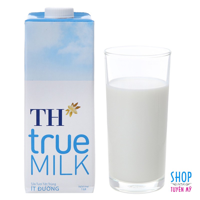 Sữa TH ít đường - hộp 1 lít - Sữa tươi ít đường
