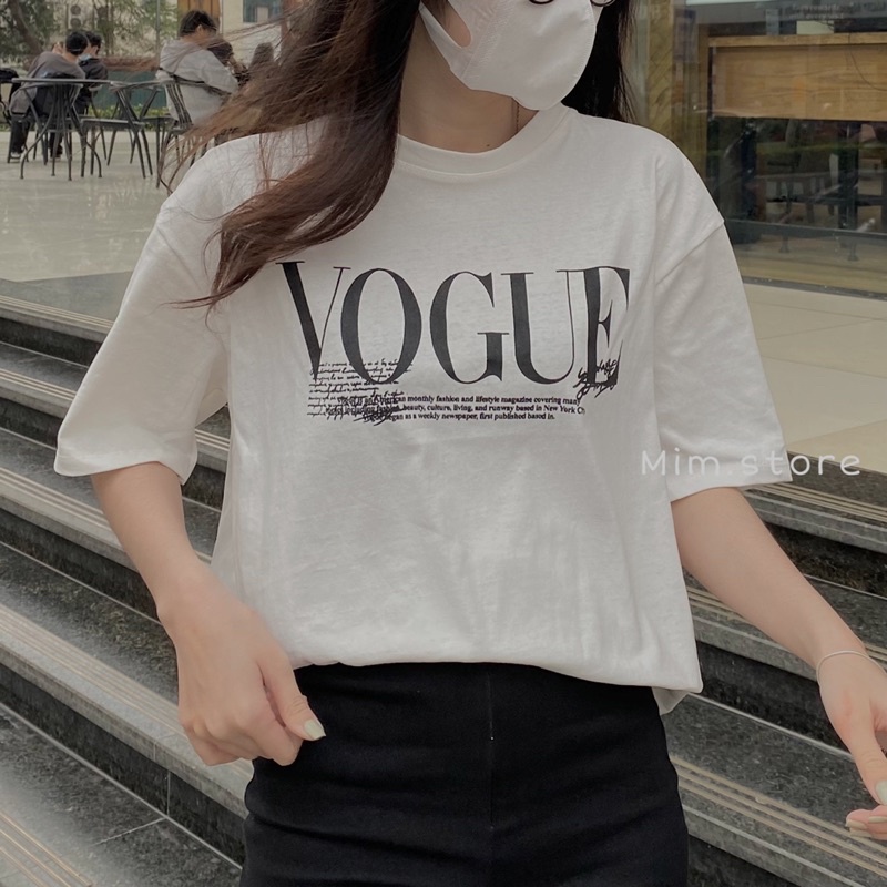 Áo phông Vogue đen trắng
