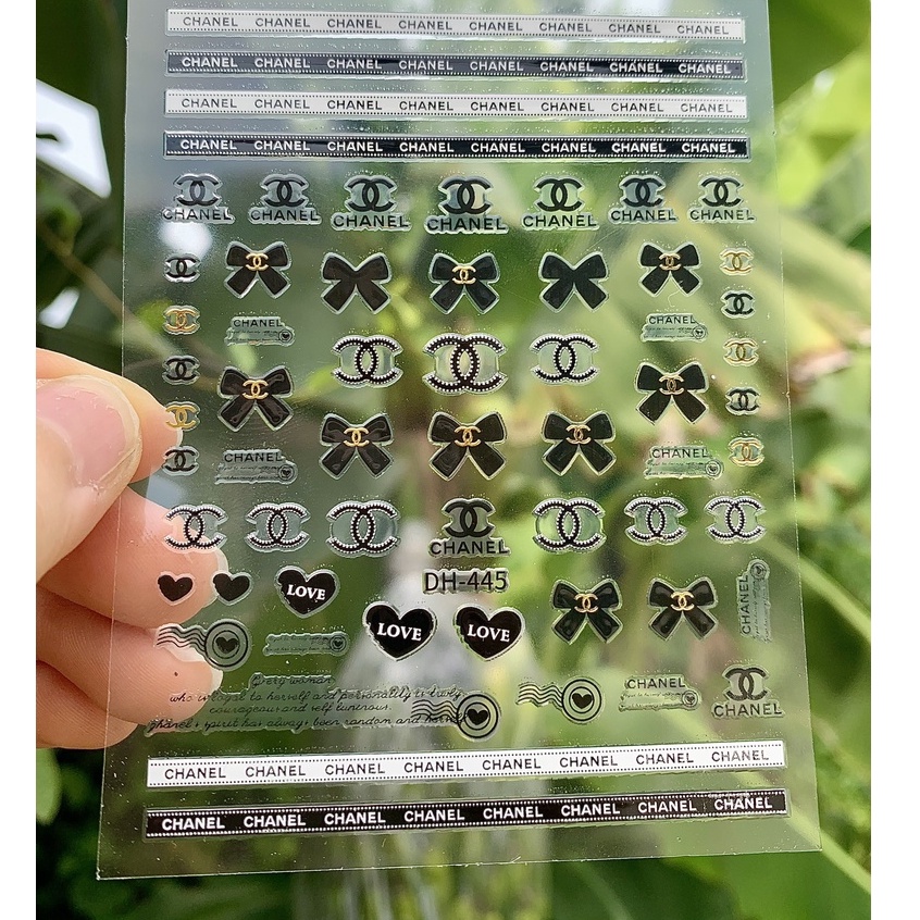 Sticker hình dán móng thương hiệu nổi tiếng mã DH-445