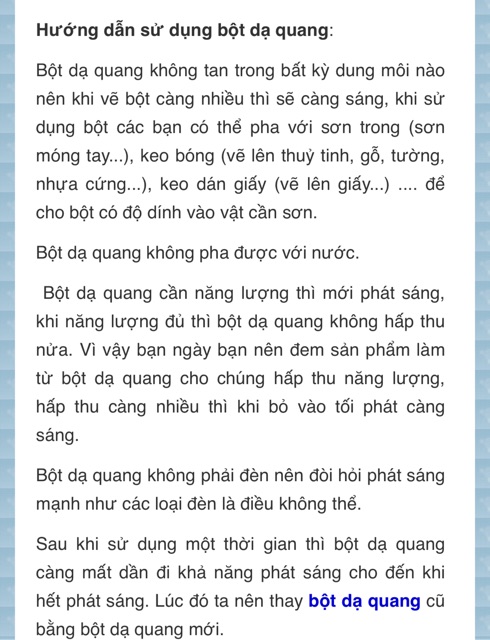 [MÀU XANH LÁ] BỘT DẠ QUANG phát sáng trang trí (xanh lục)