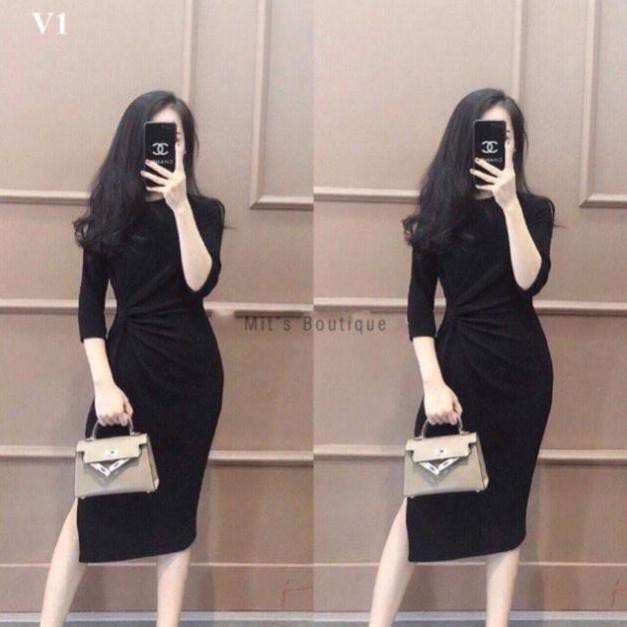 Váy thun xẻ tà