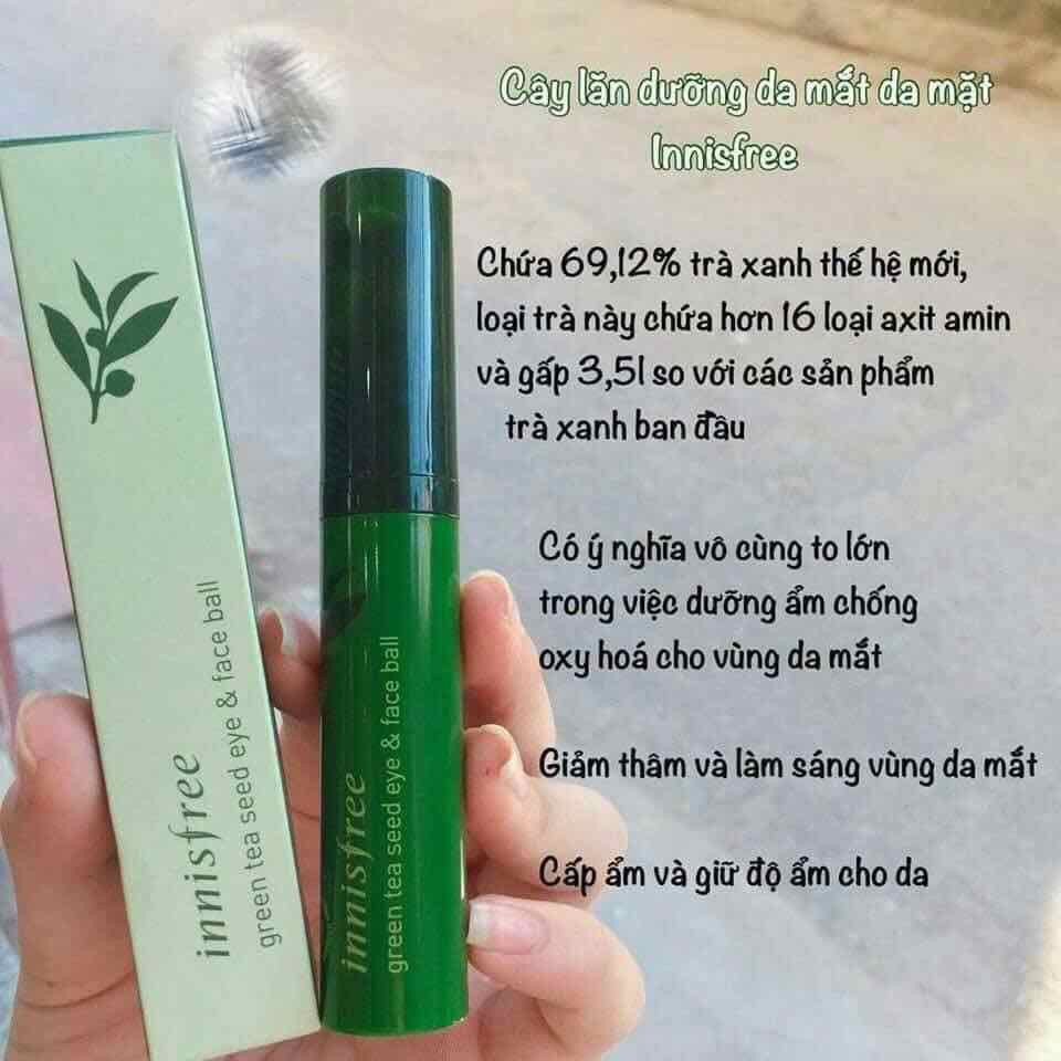 Thanh Lăn Dưỡng Mắt Và Da Mặt Innisfree Green Tea Seed Eye & Face Ball