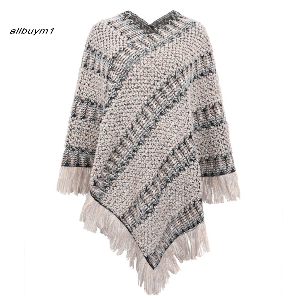 Áo khoác len dáng rộng họa tiết kẻ sọc phong cách Bohemian thời trang cho nữ
 | BigBuy360 - bigbuy360.vn