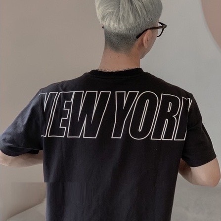 Áo thun nam nữ unisex NEWYORK In Black 100% cotton 2 chiều - Giá sỉ Unisex