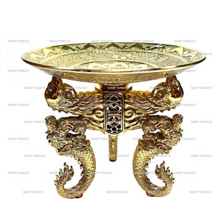 (ĐỦ SIZE) CHÒ ĐỒNG 3 CHÂN ĐẶT DĨA TRÁI CÂY THỜ CÚNG