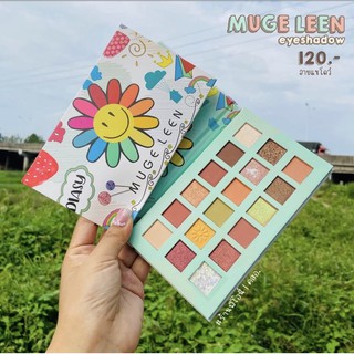 Bảng phấn mắt Hoa Hướng Dương Muge Leen 18 màu lấp lánh chất lượng cao