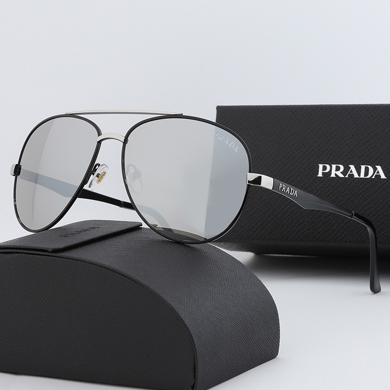 ! Prada! Kính mát phân cực chống tia UV 400 cho nam