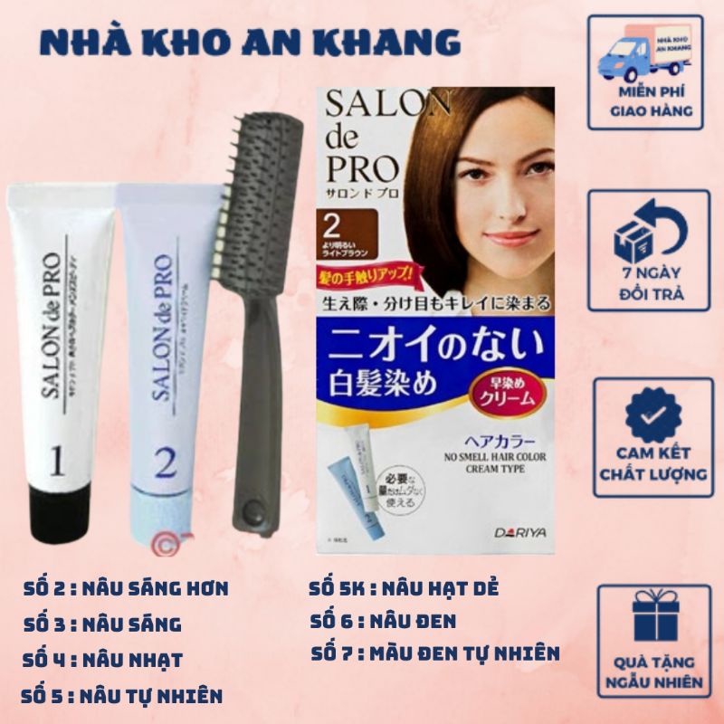 Thuốc Nhuộm Tóc Phủ Bạc Cao Cấp Không Mùi SALON de PRO