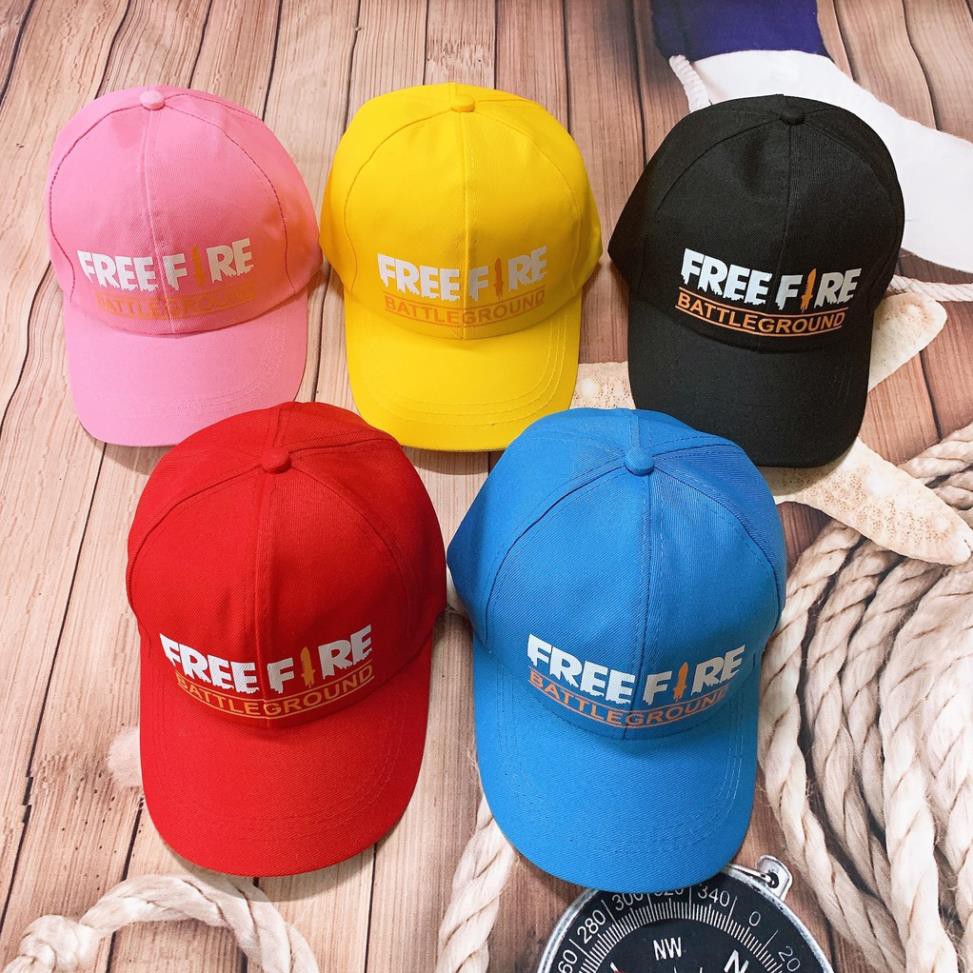 Mũ Lưỡi Trai Free Fire in logo cực chất nhiều màu, Nón game free fire hot trend 2021