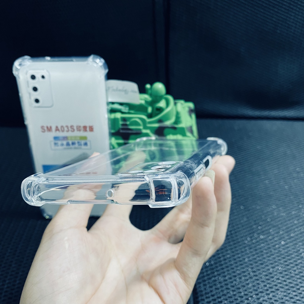 Ốp lưng chống sốc Samsung A03s dẻo trong suốt cao cấp bo 4 góc chống va đập