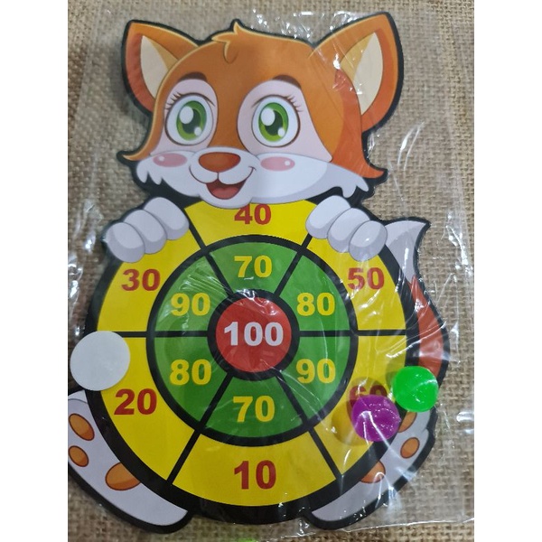 BẢNG PHI TIÊU BÓNG (BANH)  DÍNH TÍNH ĐIỂM SIZE 20CM, CÓ CLIP