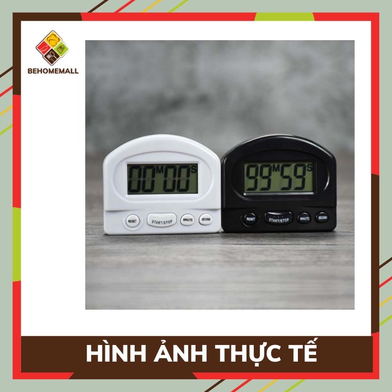 Đồng hồ hẹn giờ điện tử BEHOMEMALL bấm hẹn thời gian nấu ăn làm bánh tiện lợi