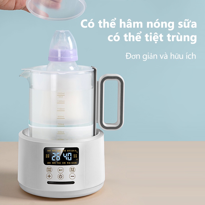 [Einmilk.ân ninh] Ấm đun và hâm sữa có thể điều chỉnh nhiệt độ không đổi dung tích 1.5L