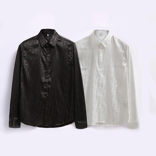 DIOR Long Sleeve Shirt Slim Fit Formal Shirts Business Casual Shirt Unisex