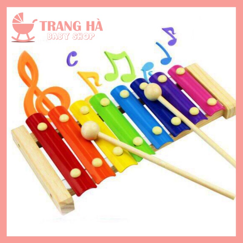 ️️Đàn Xylophone 8 Thanh Bằng Gỗ Bé Cảm Nhận Âm Thanh