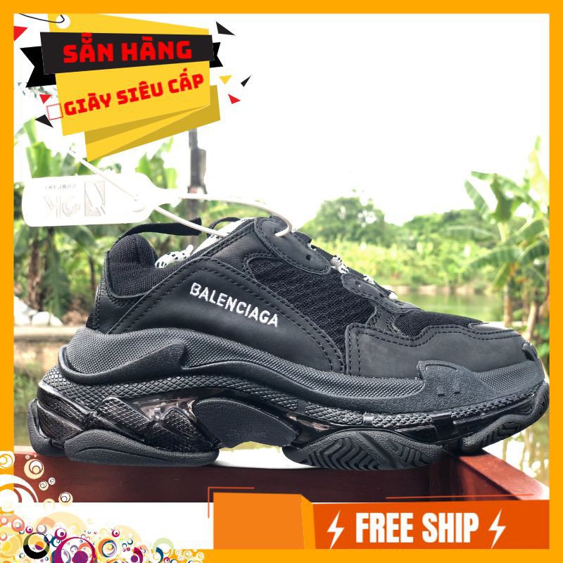 Giày Balen trips đế khí siêu cấp full đen