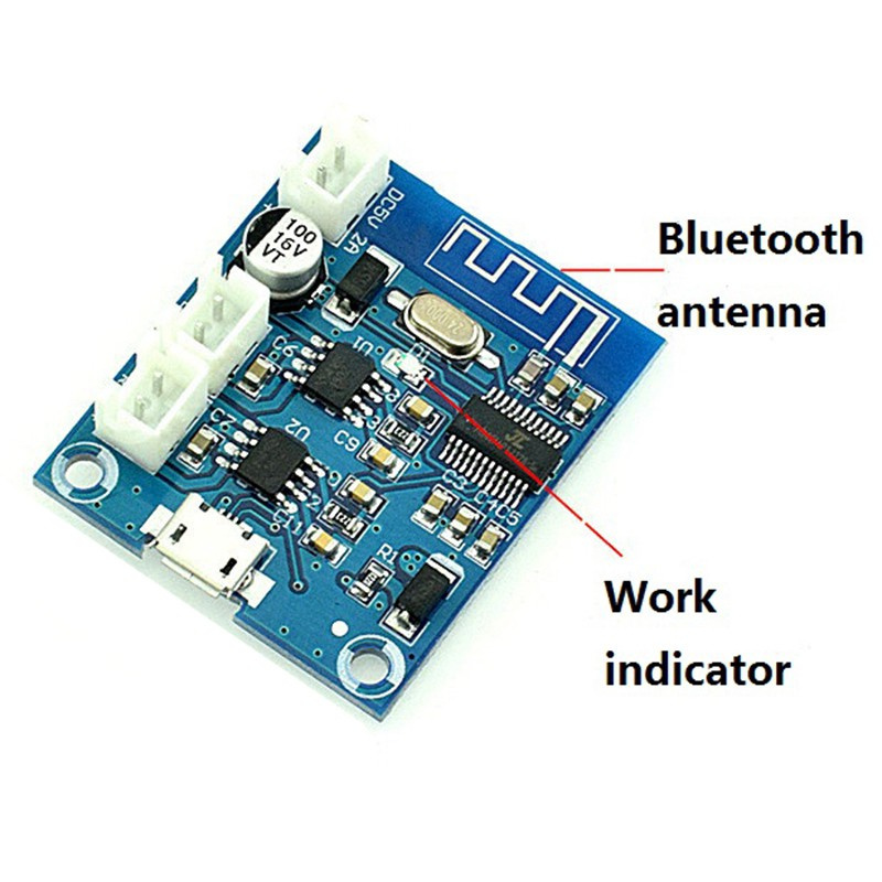 Bluetooth 4.2 Stereo Power Amplifier Board Audio ule F Class 5W+5W with Charging DIY Speaker