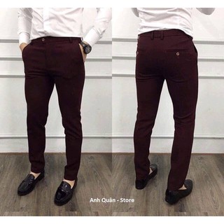 [ FREE SHIP ] QUẦN TÂY ÂU HÀN QUỐC ÔM CO GIÃN, KO RA MÀU KO BAI XÙ MÀU ĐỎ ĐÔ