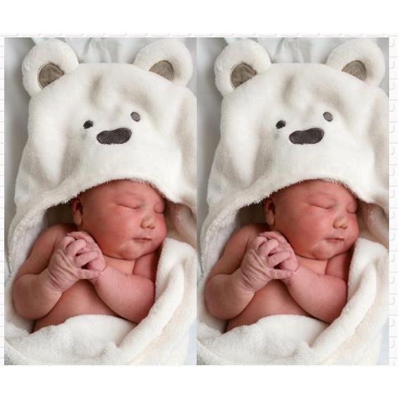 Chăn Ủ Có Mũ Minizone Hình Gấu Cho Bé Cực Đáng Yêu | Minizon Kids