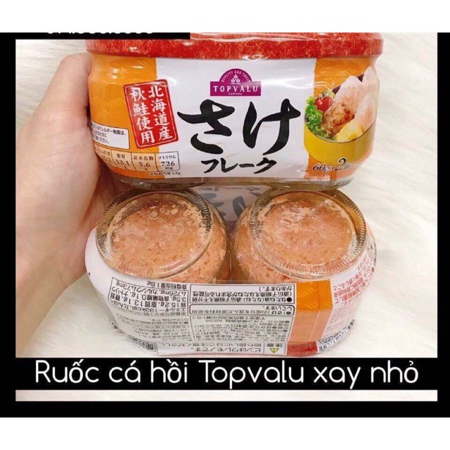 [Date T10.2021] Set 2 Hủ Ruốc Cá Hồi Ăn Liền Aeon Topvalu Nhật (60g x 2 hủ)