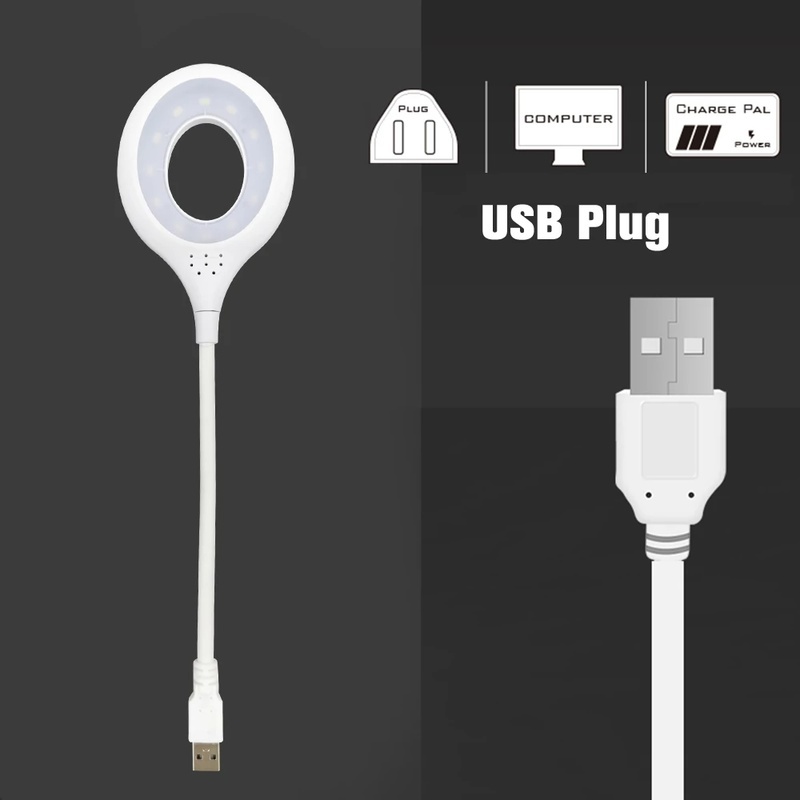 Đèn LED để bàn mini cổ ngỗng linh hoạt/ sạc USB tiết kiệm năng lượng