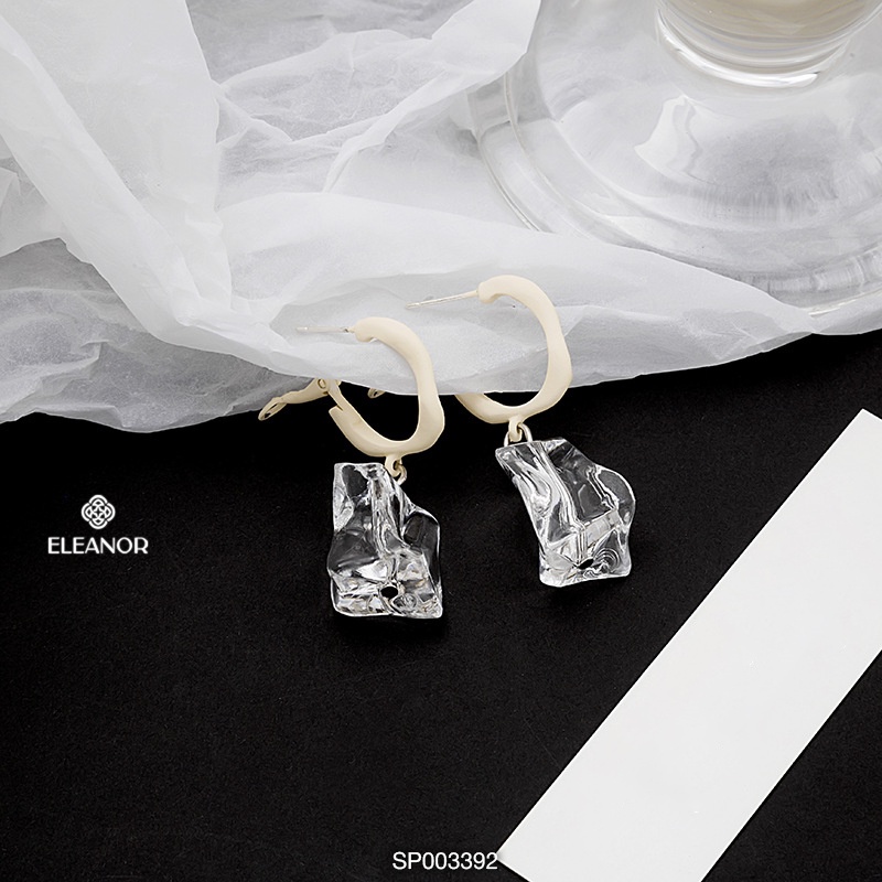 Bông tai nữ chuôi bạc 925 Eleanor Accessories hình vuông khối phụ kiện trang sức hiện đại