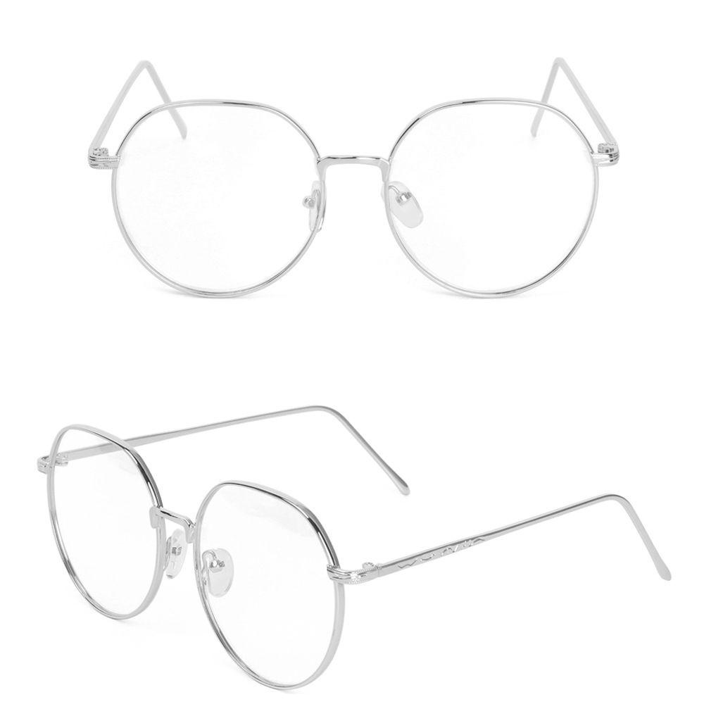Gọng Kính Tròn Siêu Nhẹ Bằng Kim Loại Phong Cách Vintage Dành Cho Nam Và Nữ