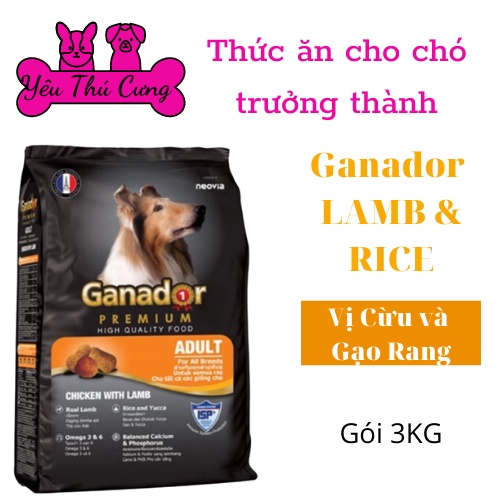 Thức Ăn Hạt Cho Chó Hạt Ganador 3KG Nhiều Vị - YÊU THÚ CƯNG