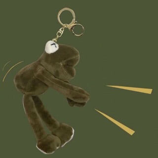 (Sẵn) Móc khoá ếch Kermit thơm Móc khoá sesame móc khoá treo cặp khủng long hoa Kaikai kiki sặc sỡ móc khoá bơ Ulzzang