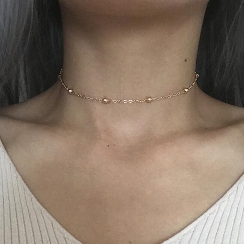 Vòng cổ đính hạt tinh tế cho nữ
