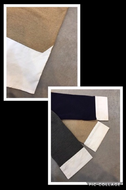 Áo len phối sơ mi